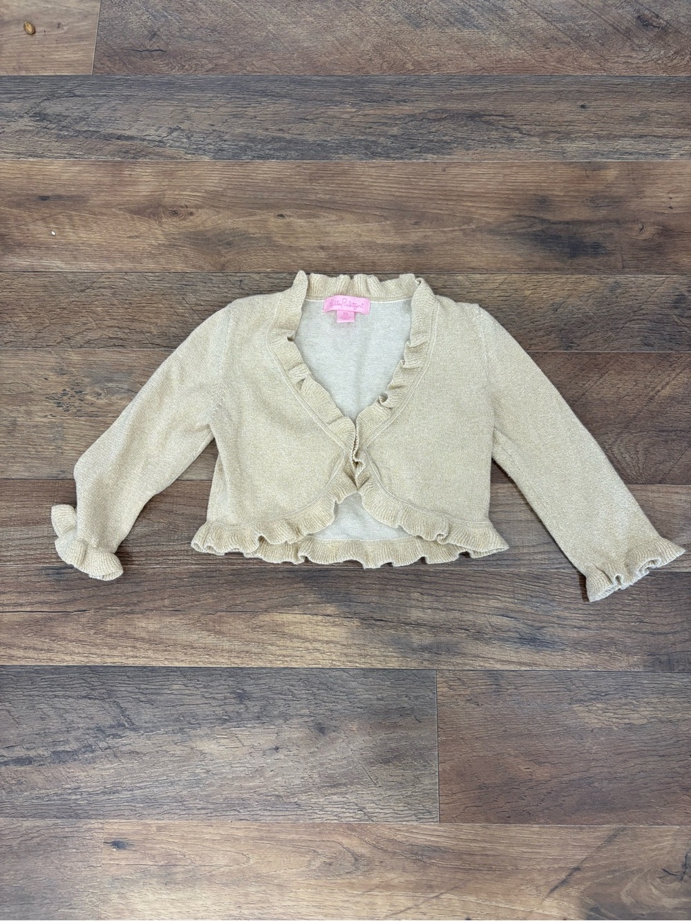 Lilly Pulitzer Girls Metallic Gold Sweater